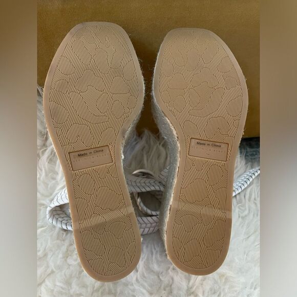 Veronica Beard Rilla Wedge Espadrille Ankle Strap Sandals White 7 - Picture 8 of 9